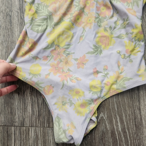 Aerie Floral Print One Piece Swimsuit XS - Picture 2 of 9
